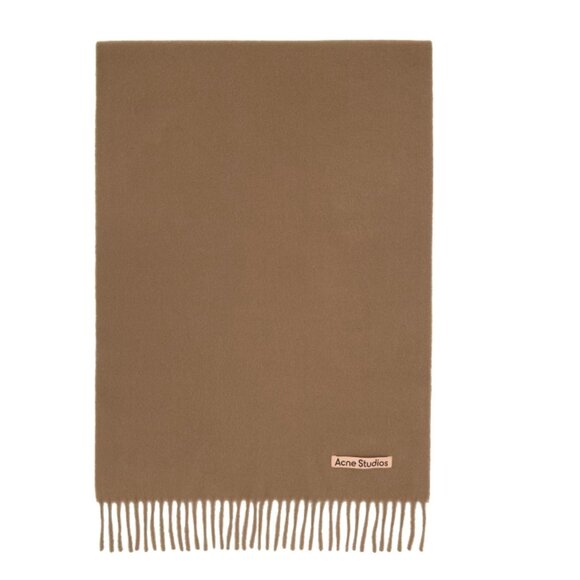 NEW Acne Studios Fringe wool scarf -Caramel brown#SC49* - Picture 4 of 8